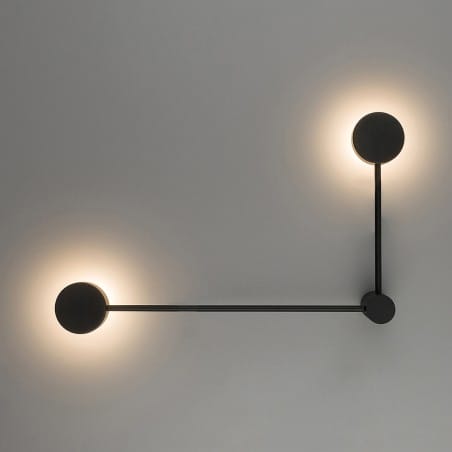 2pkt kinkiet Orbit czarny nowoczesny dekoracyjny do salonu sypialni Nowodvorski