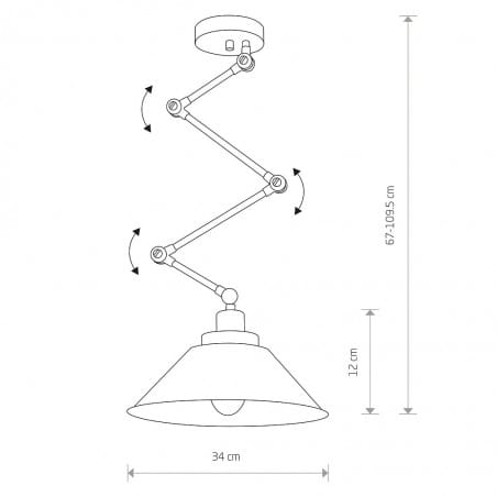 Czarna nowoczesna lampa Pantograph regulowane ramię Nowodvorski