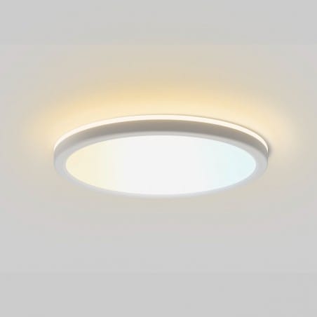 40cm biały okrągły plafon Corte LED regulacja barwy światła boczne światło Italux