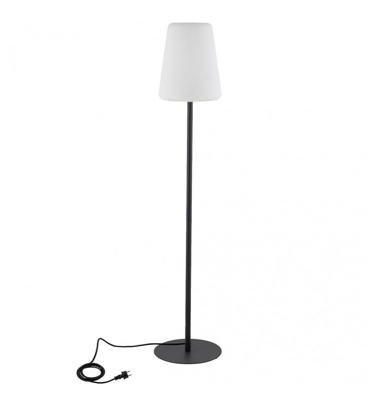 Lampa tarasowa z przewodem Patio czarna z białym kloszem włącznik Nowodvorski Lampa tarasowa z przewodem Patio czarna z białym kloszem włącznik Nowodvorski