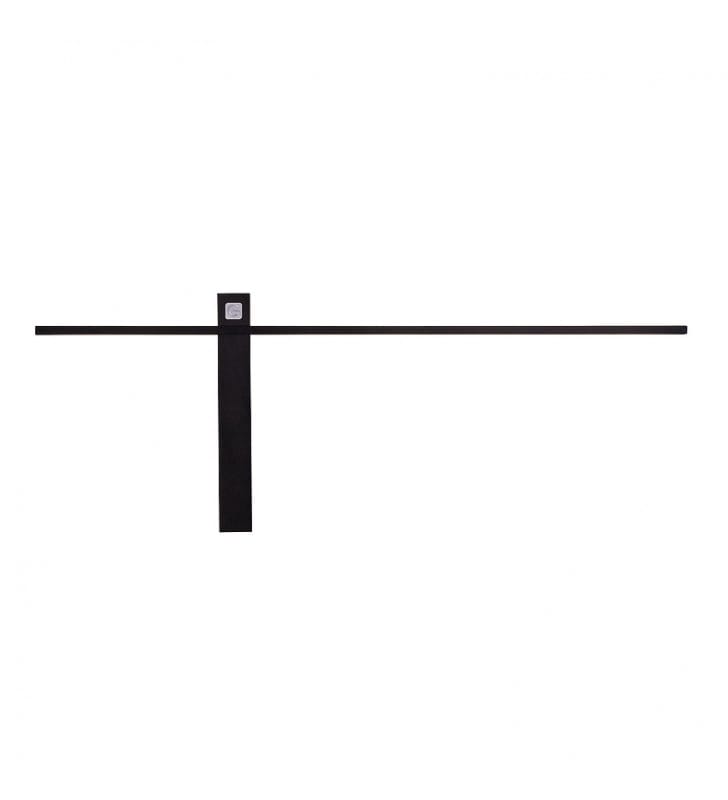 Nowoczesny minimalistyczny czarny kinkiet Impulse LED z włącznikiem Nowoczesny minimalistyczny czarny kinkiet Impulse LED z włącznikiem