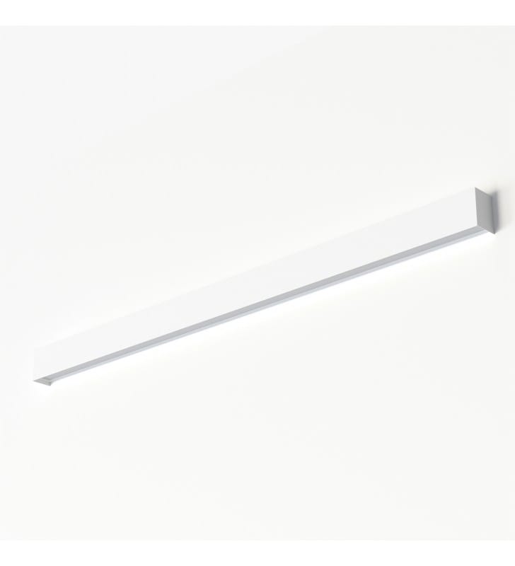 Długi biały kinkiet nad schody straight White T8 LED podłużny z metalu 122cm Długi biały kinkiet nad schody straight White T8 LED podłużny z metalu 122cm