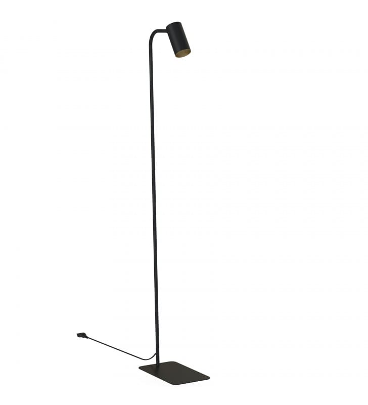 Nowoczesna lampa stojąca Mono czarna loftowa włącznik na kloszu Nowoczesna lampa stojąca Mono czarna loftowa włącznik na kloszu