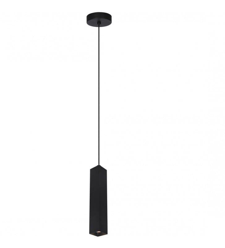Minimalistyczna czarna lampa wisząca Ander z metalu 1xGU10