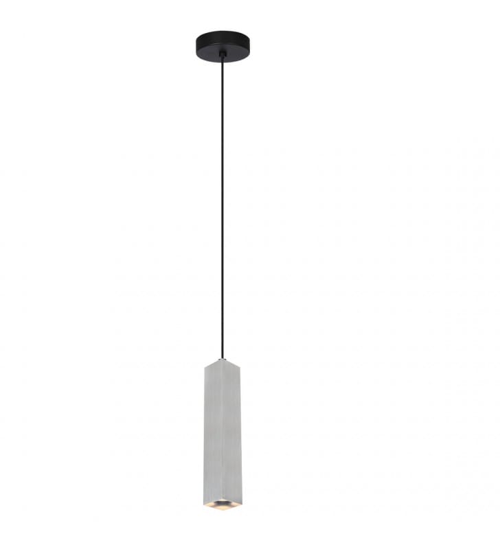 Minimalistyczna lampa wisząca Ander z metalu aluminium 1xGU10