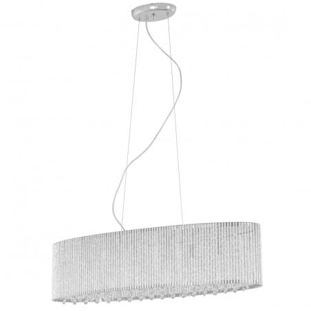 Lampa wisząca Anabella podłużna z kryształkami do jadalni nad stół