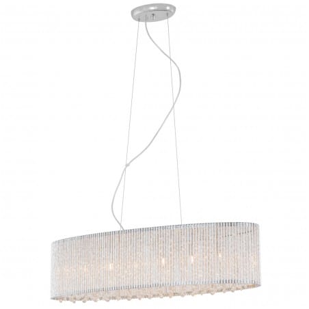 Lampa wisząca Anabella podłużna z kryształkami do jadalni nad stół