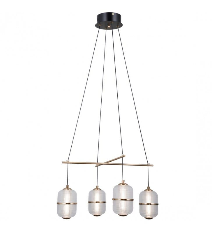 Lampa wisząca Alani LED do salonu jadalni nad stół 4 szklane klosze