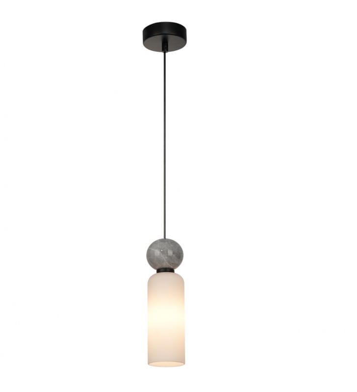 Santos pojedyncza szklana lampa wisząca na lince z dekoracyjną kulą