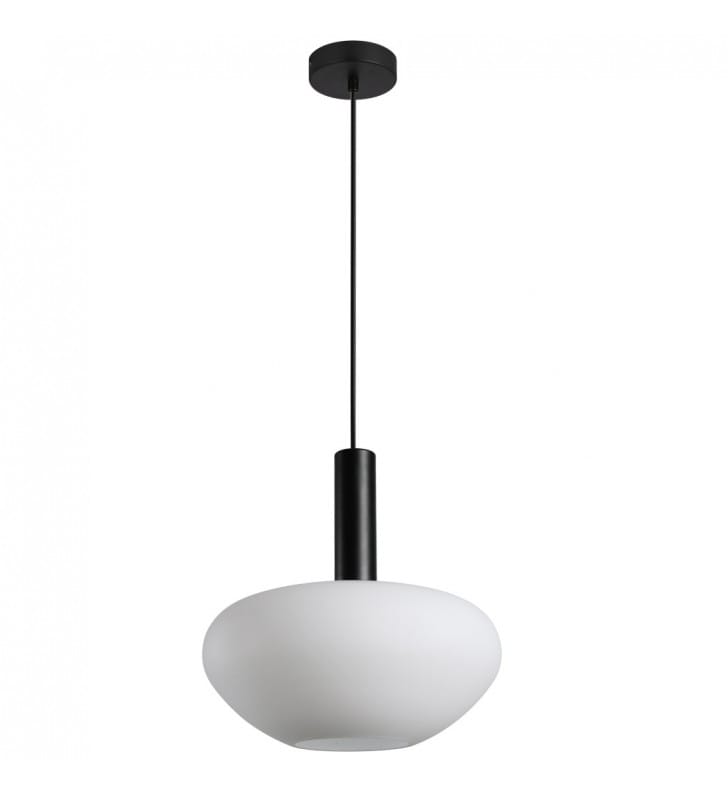 Nowoczesna czarno biała lampa wisząca Gater szklana do salonu kuchni Nowoczesna czarno biała lampa wisząca Gater szklana do salonu kuchni