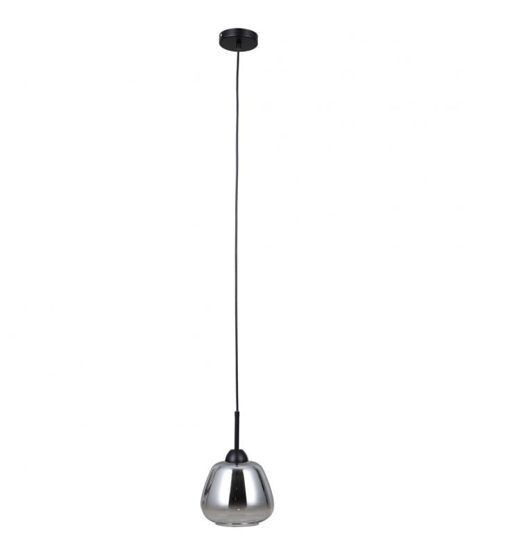 Czarna pojedyncza lampa wisząca do sypialni Felis 1xE27
